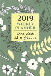 2019 Weekly Planner One Week at a Glance Schedule Organizer