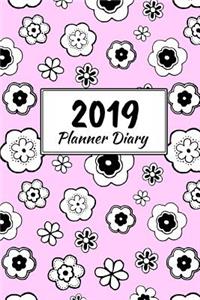 2019 Planner Diary: Pink Floral Cover