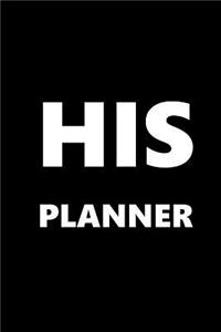 2019 Weekly Planner For Men His Planner Black Font White Design 134 Pages
