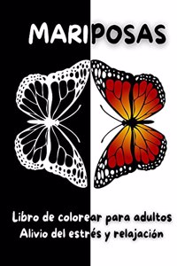 Mariposas Libro de colorear para adultos - Alivio del estrés y relajación