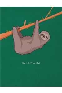 Sloth Tree Cat Notebook