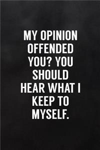 My Opinion Offended You? You Should Hear What I Keep to Myself.