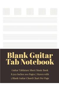 Blank Guitar Tab Notebook