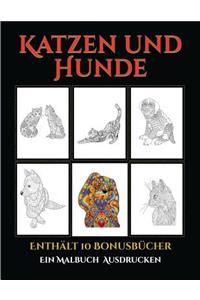 Ein Malbuch (Katzen und Hunde)