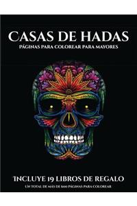 Páginas para colorear para mayores (Casas de hadas)