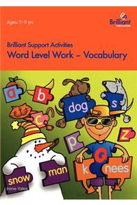 Word Level Work - Vocabulary (Brilliant Support Activities)