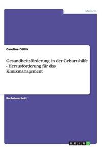 Gesundheitsförderung in der Geburtshilfe - Herausforderung für das Klinikmanagement