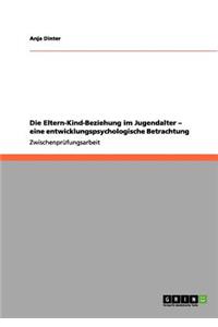 Eltern-Kind-Beziehung im Jugendalter - eine entwicklungspsychologische Betrachtung