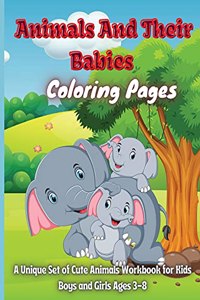 Animals And Their Babies Coloring Pages
