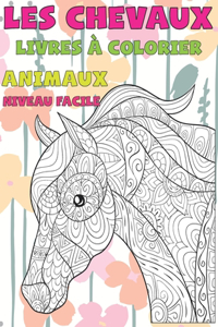 Livres à colorier - Niveau facile - Animaux - Les chevaux