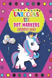 Unicorns 123 Dot Markers Activity Book