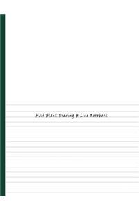 Half Blank Drawing & Line Notebook
