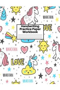 Handwriting Practice Paper Workbook