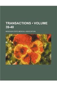 Transactions (Volume 39-40)