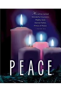 Peace Advent Candle Sunday 4 Bulletin, Large (Pkg of 50)