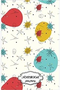 Notebook Journal Dot-grid, Graph, Lined, Blank, No Lined - Retro Pattern: Small Pocket Notebook / Journal / Diary: 2