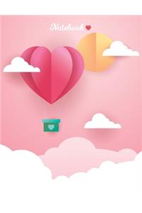 Pink Heart Balloon Notebook
