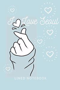 I Love Seoul Lined Notebook Composition Book