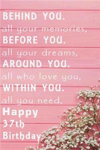 Behind You All Your Memories Before You All Your Dreams Happy Birthday
