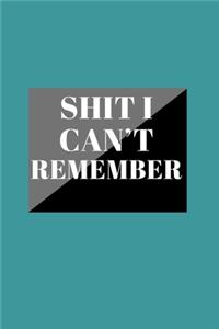 Shit I Can't Remember