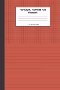 Half Graph / Half Wide Ruled Notebook