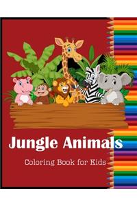 Jungle Animals Coloring Book for Kids