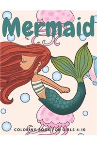 Mermaid Coloring Book for Girls 4-10