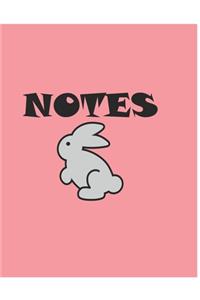 Notebook White Rabbit - Large (8.5 x 11 inches) - 120 Pages, College Ruled
