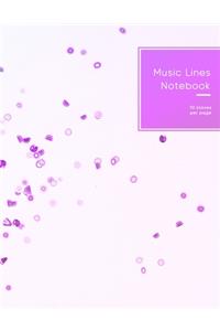 Music Lines Notebook 10 staves per page