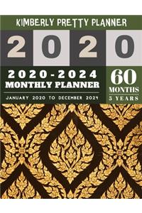 2020-2024 monthly planner