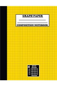Graph Paper Composition Notebook. Quad Ruled-4 Squares Per Inch