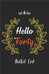 Hello Forty Bucket List