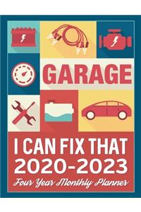 Garage Mechanic 2020 - 2023 Four Year Monthly Planner