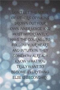 Follow Your Heart and Intuition.
