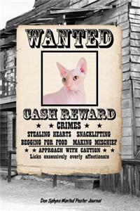 Don Sphynx Cat Wanted Poster Journal
