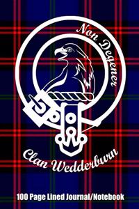 Clan Wedderburn 100 Page Lined Journal/Notebook