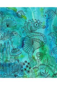 Bullet Journal Notebook Seahorse Drawing 2