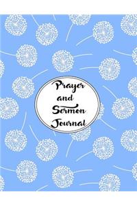 Prayer and Sermon Journal Notebook DOUBLE PAGES Dandelions Pattern 6