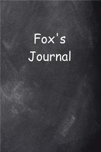 Fox Personalized Name Journal Custom Name Gift Idea Fox