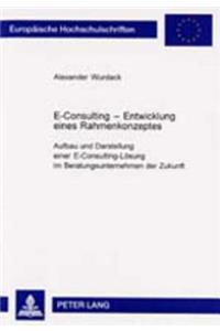 E-Consulting - Entwicklung Eines Rahmenkonzeptes