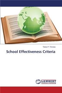 School Effectiveness Criteria