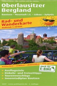 Oberlausitzer Bergland, cycling and hiking map 1:50,000