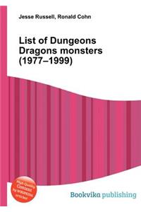 List of Dungeons Dragons Monsters (1977-1999)