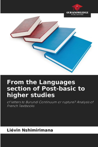 From the Languages ​​section of Post-basic to higher studies