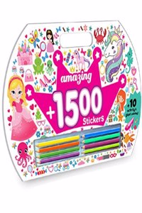 1500 Giant Stickers Colouring Activity Bag for Girls