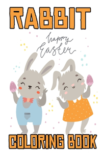 Rabbit happy Easter Coloring Book