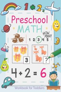 Preschool math workbook for toddlers