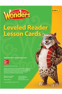 Reading Wonders Leveled Reader Lesson Cards Grade 4