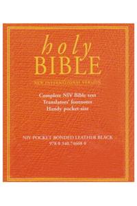 NIV Pocket Bible Black Bonded Leather