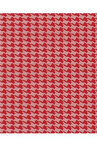 School Composition Book Red White Houndstooth Design Pattern
